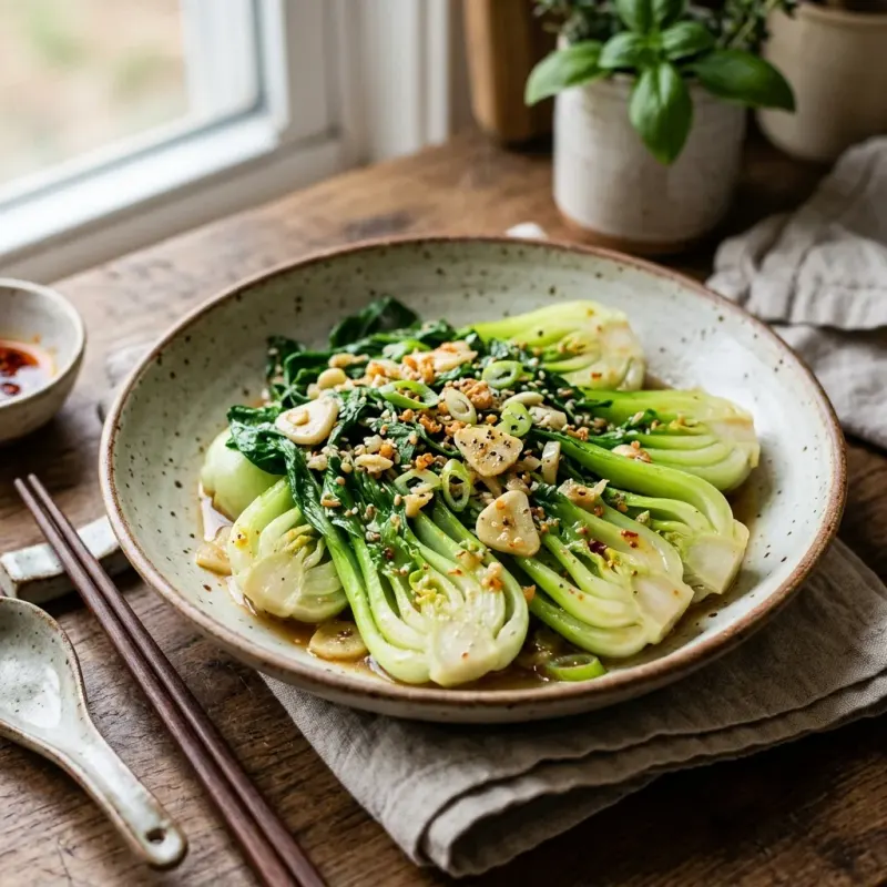 Garlic Bok Choy Stir-Fry