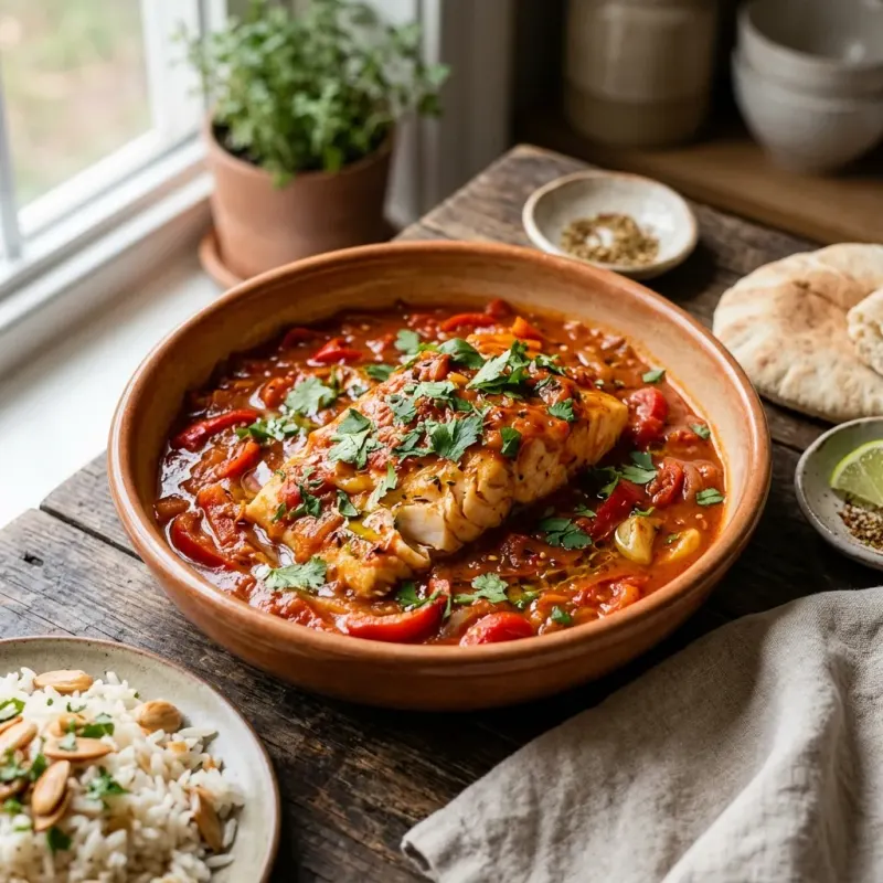 Gazan Cumin And Red Pepper Braised Cod
