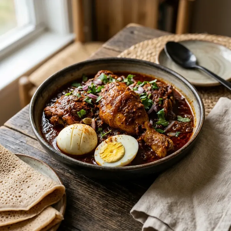 Ethiopian Berbere Braised Chicken Thighs With Eggs