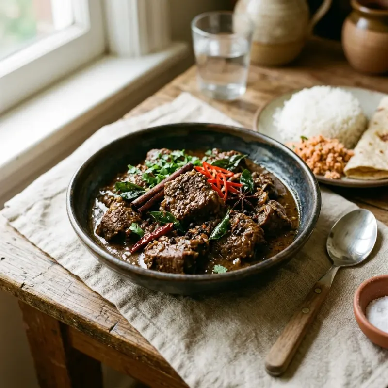 Sri Lankan Black Pepper And Tamarind Braised Beef