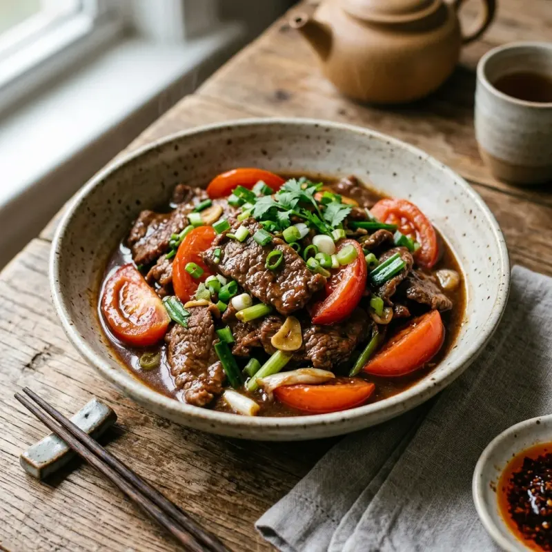 Cantonese Savory Tomato And Beef Stir-Fry