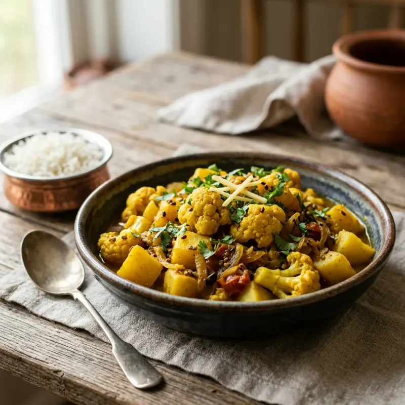 Nepalese Spiced Cauliflower And Potato Tarkari
