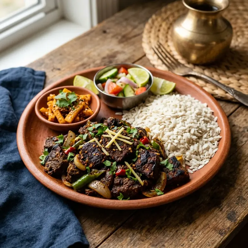 Chitwan Style Pan-Seared Beef Taas