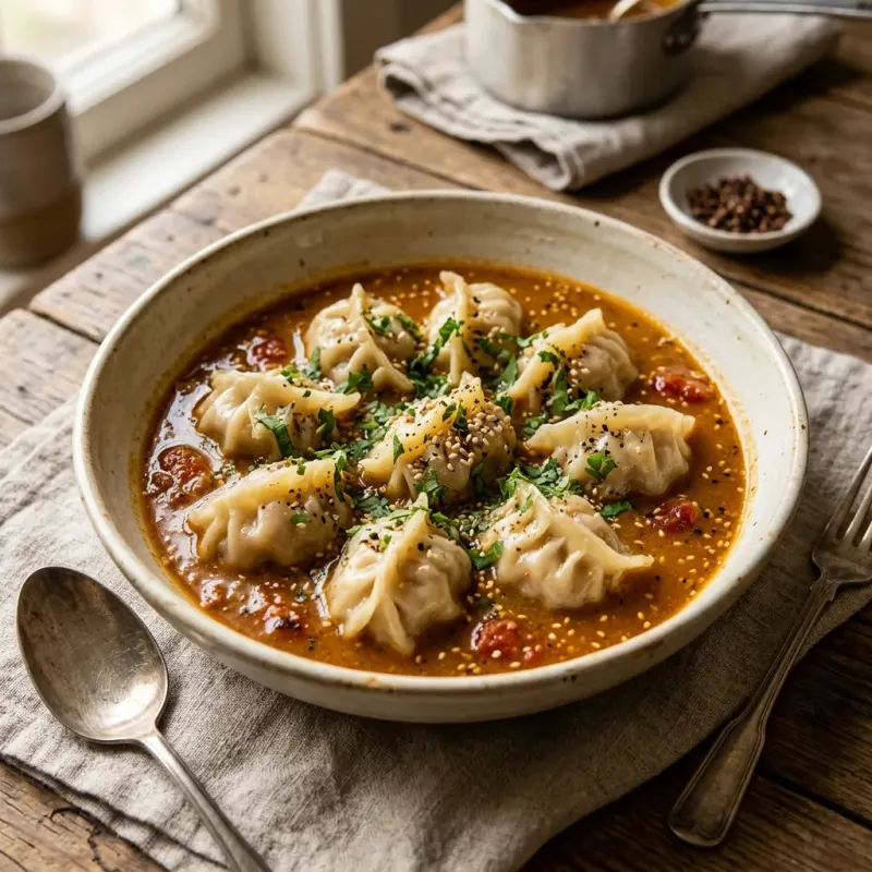 Kathmandu Sesame Tomato Jhol Momo