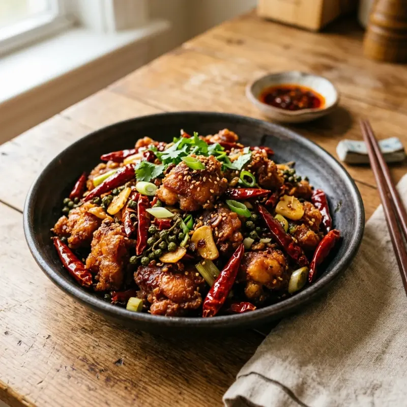 Hunan-Style Crispy Chili Chicken Thighs