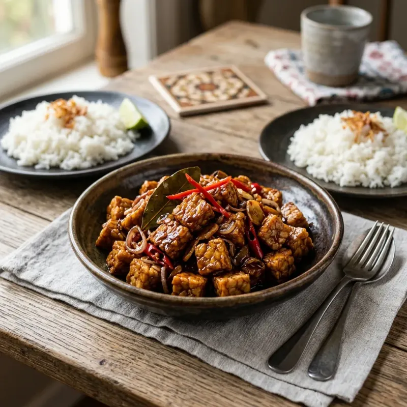 Tempe Orek (Sweet Soy Glazed Crispy Tempeh)