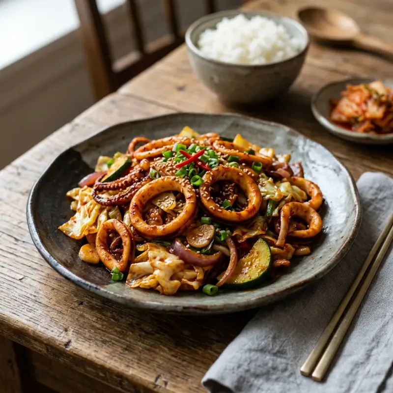 Spicy Korean Chili Stir-Fried Squid