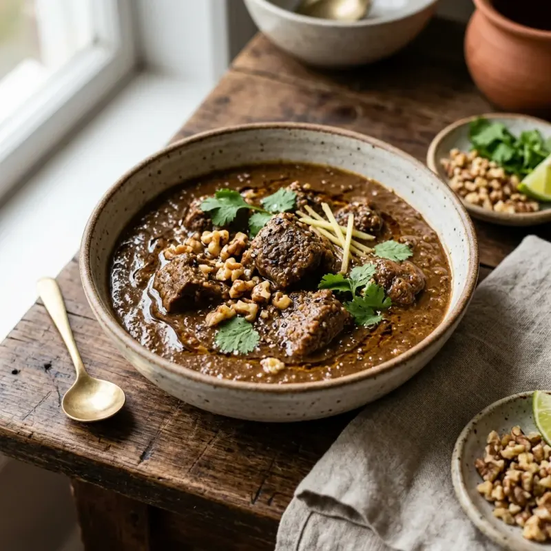 Gilgit Roasted Walnut And Lamb Stew