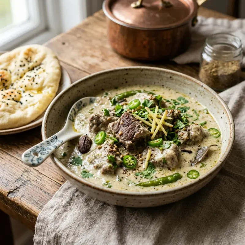 Multani Green Chili White Beef Korma