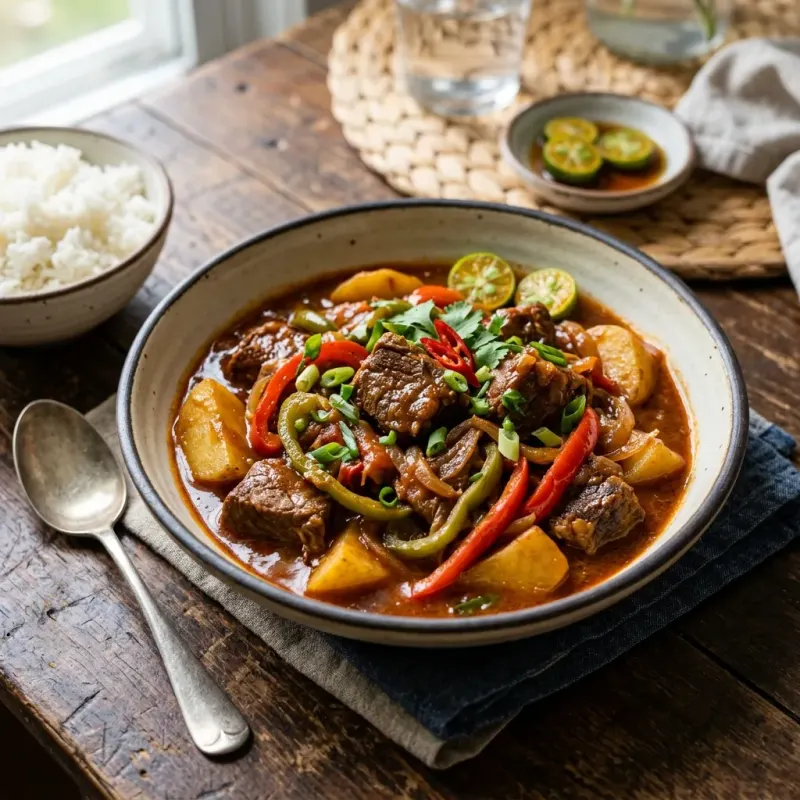 Citrus Soy Braised Beef Mechado