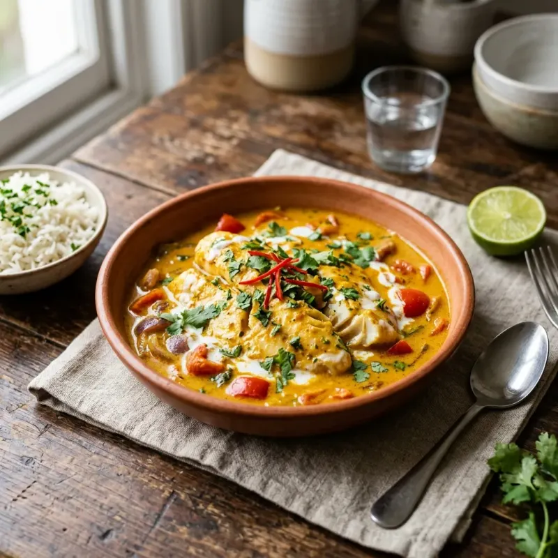 Kenyan Coconut Curry Tilapia Fillets