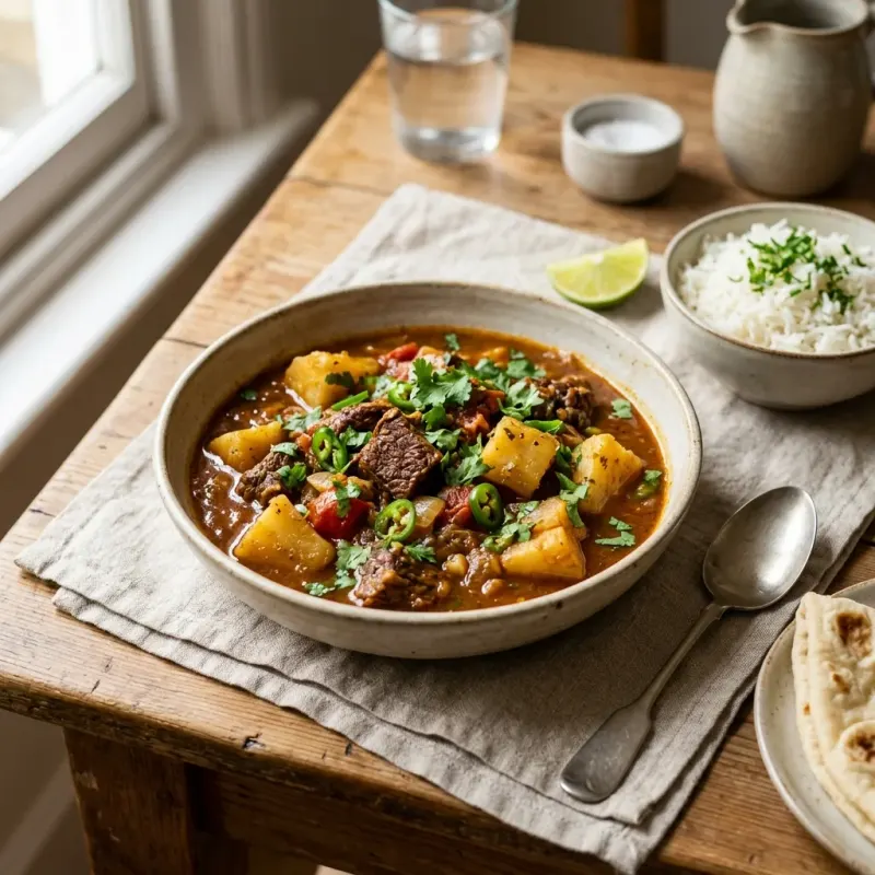 Somali Braised Beef And Cassava Maraq