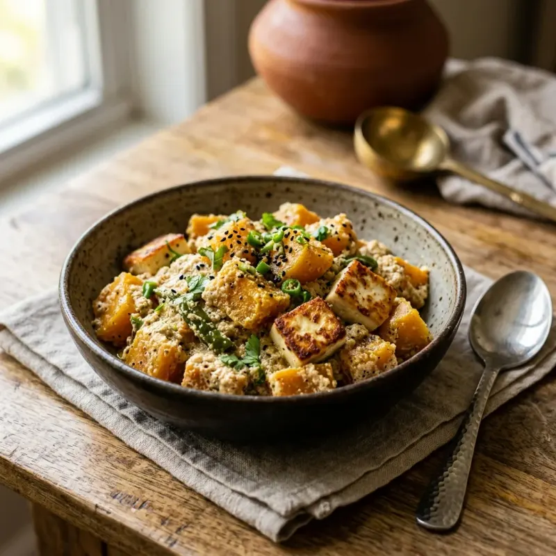 Bengali Poppy Seed Pumpkin And Cottage Cheese Stir-Fry