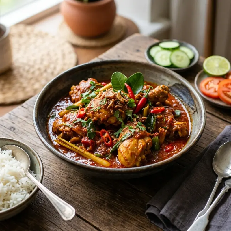 Ayam Masak Merah (Malaysian Tomato Braised Chicken)