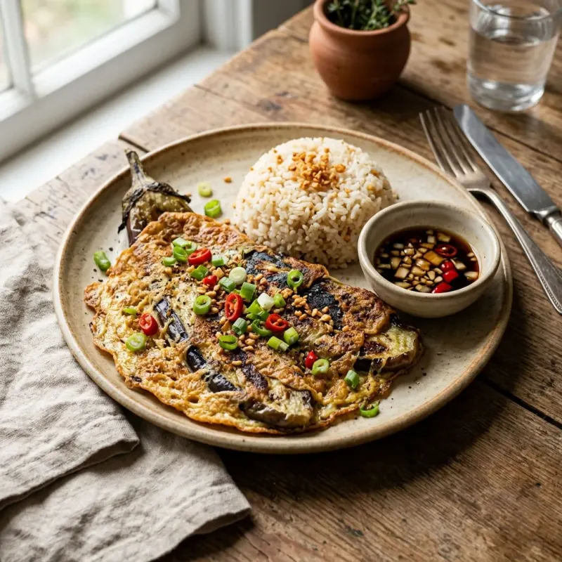 Filipino Tortang Talong (Smoky Eggplant Omelette)
