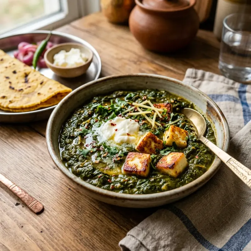 Punjabi Mustard Greens And Paneer Saag