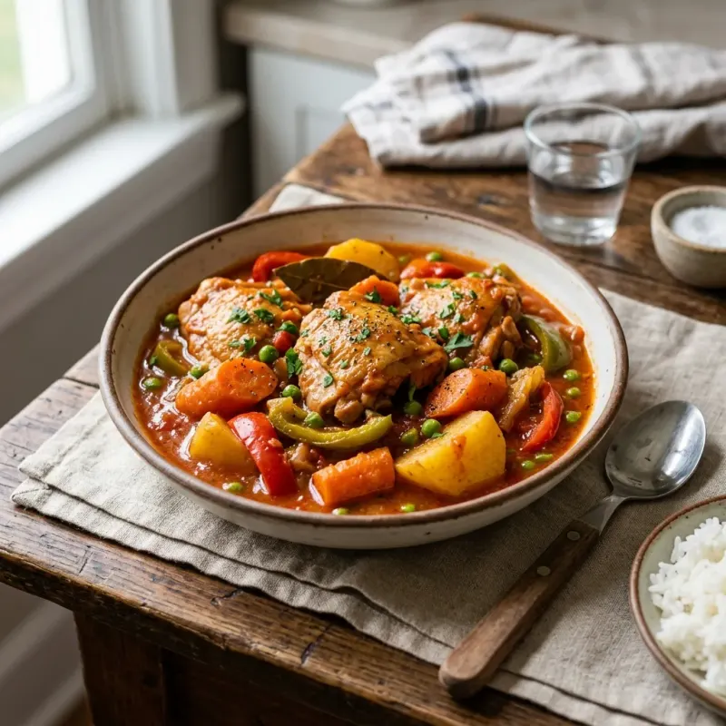 Filipino Chicken Afritada Stew