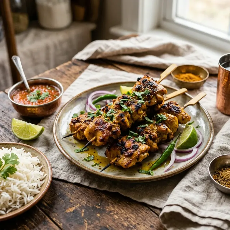 Nepalese Spiced Mustard And Ginger Chicken Sekuwa