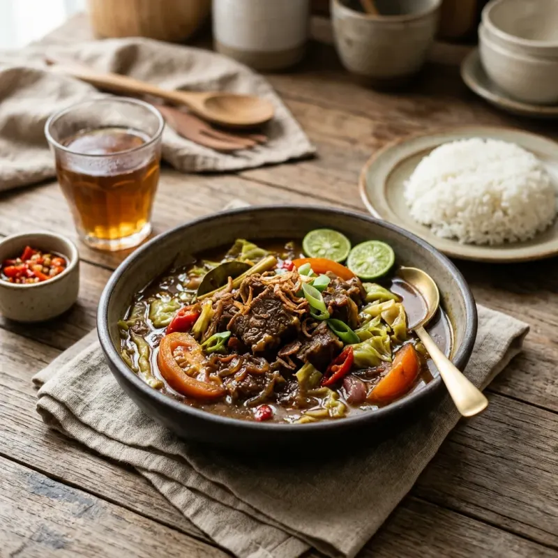 Tongseng Sapi (Javanese Sweet Soy And Coconut Beef Stew)