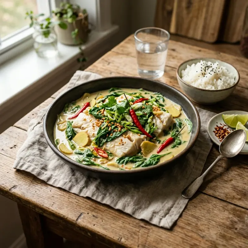 Coconut Ginger Braised Fish Fillets (Ginataang Isda)