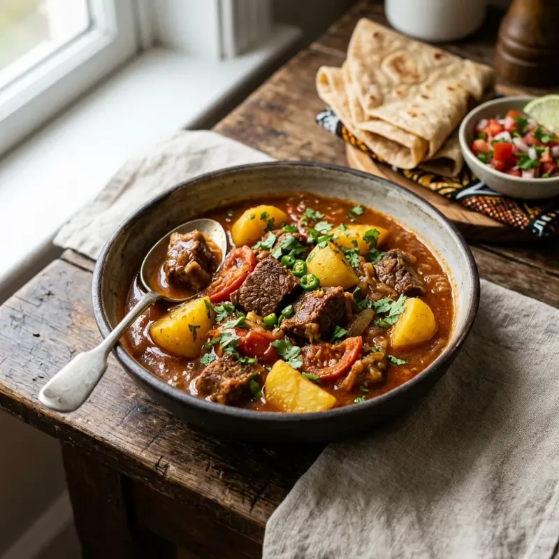 Kenyan Beef Karanga With Gold Potatoes