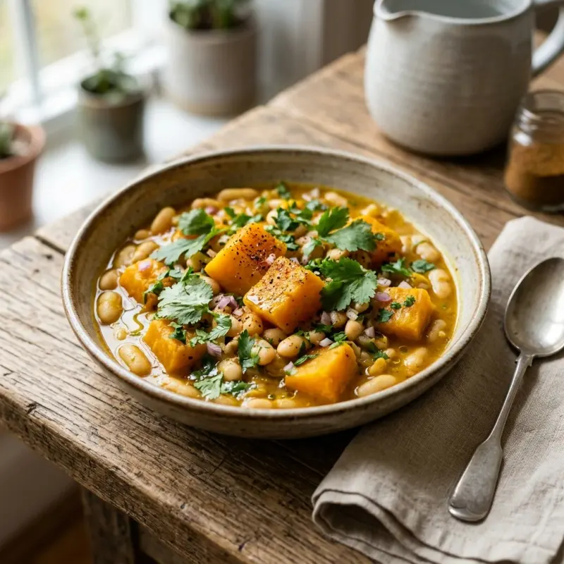 Ethiopian Spiced Butternut Squash And White Bean Braise