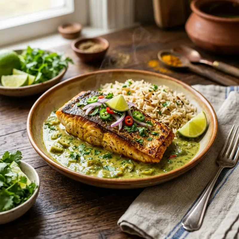 Somali Green Chile And Coconut Seared Snapper