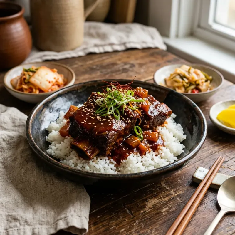 Gochujang Pear Braised Beef Short Ribs