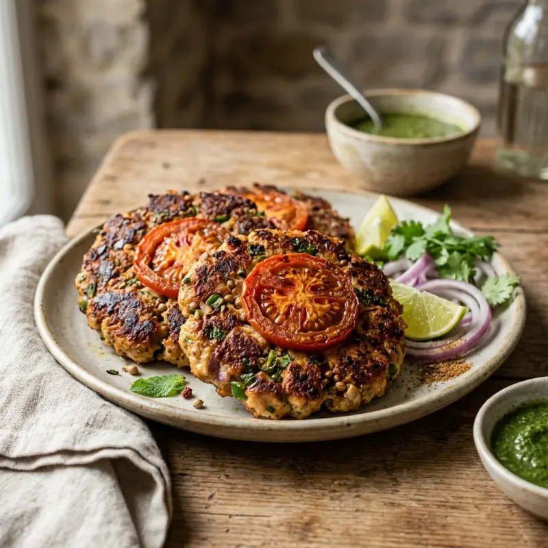 Peshawari Chicken Chapli Kebabs