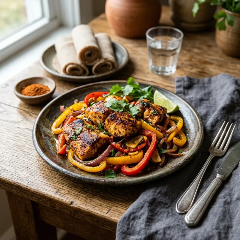 Ethiopian Mitmita Spiced Fish Tibs With Sweet Peppers