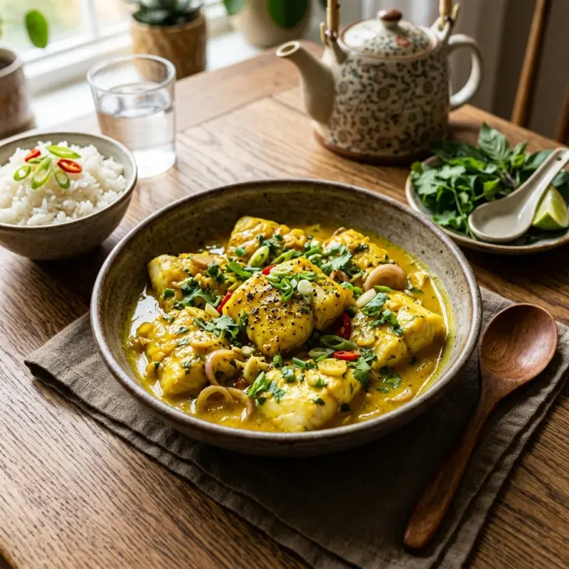 Vietnamese Coconut Braised Turmeric Fish Fillets