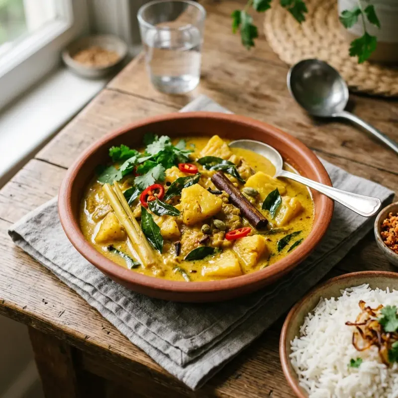 Sri Lankan Coconut Lemongrass Pineapple Curry