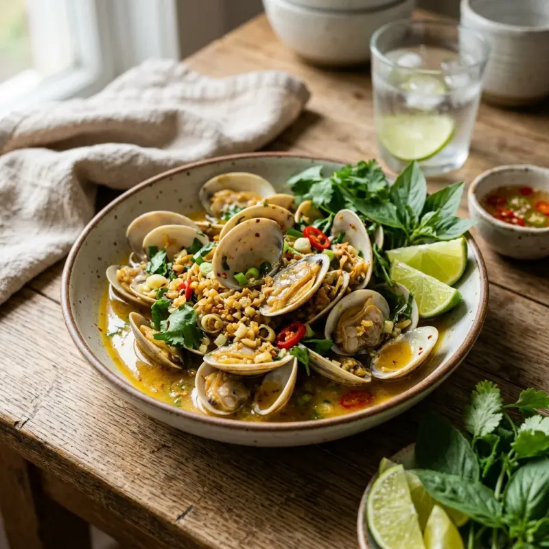 Sài Gòn Garlic Butter Clams With Lemongrass