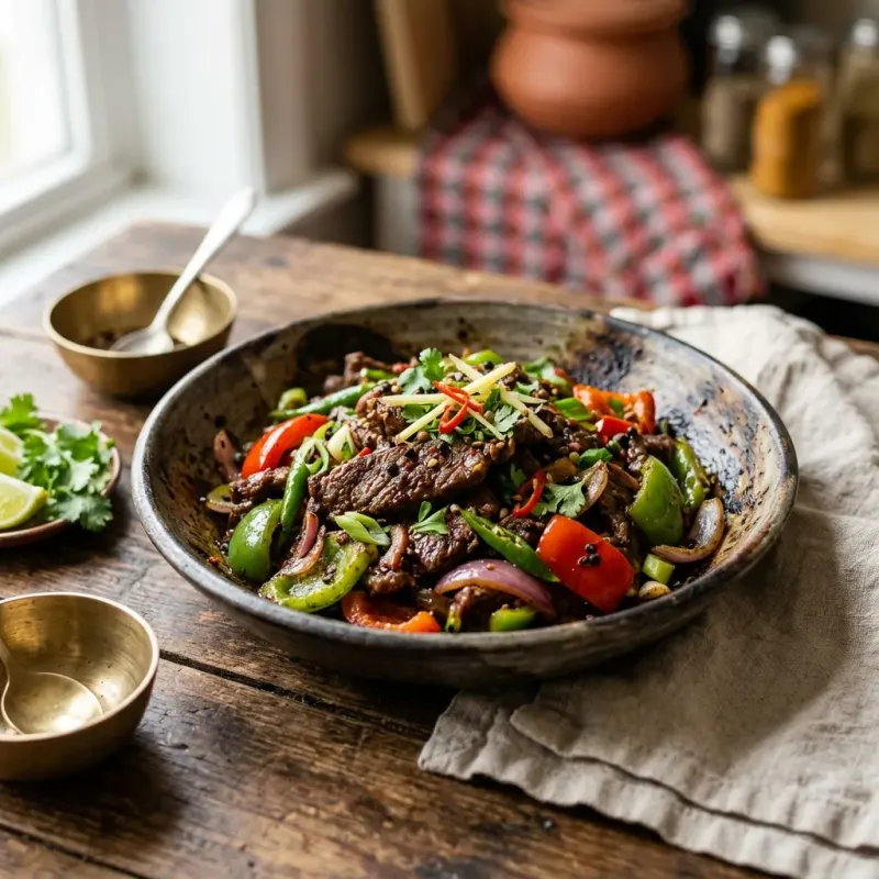 Nepalese Timur Spiced Beef Stir-Fry