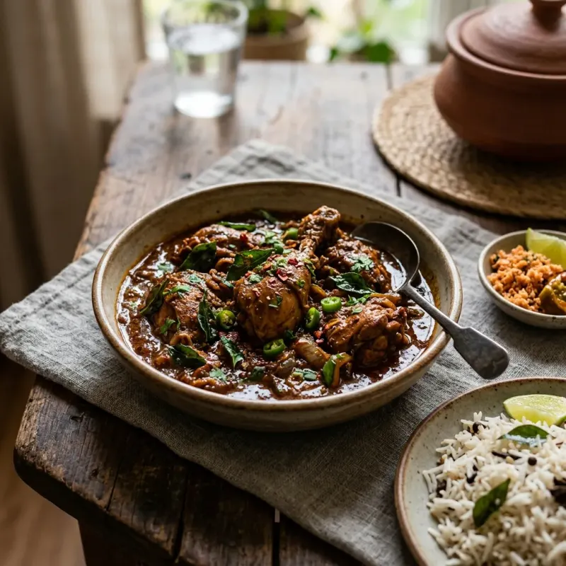 Sri Lankan Dark Roasted Chicken Curry