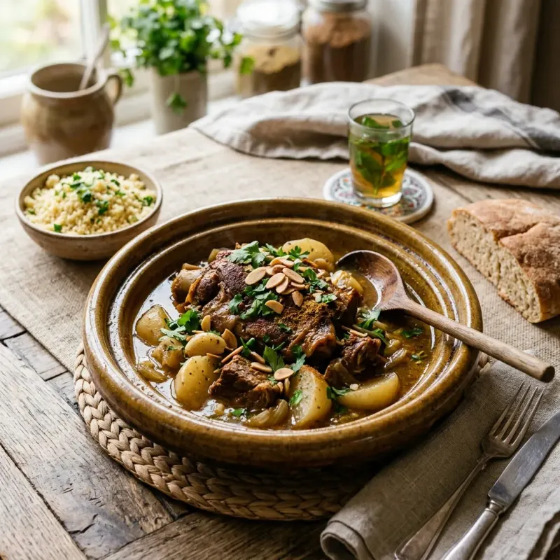 Moroccan Cumin Spiced Lamb Shoulder With Sweet Turnips